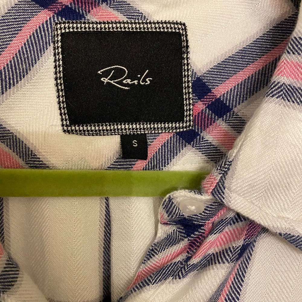 Rails Pink And Blue Button Down - image 2